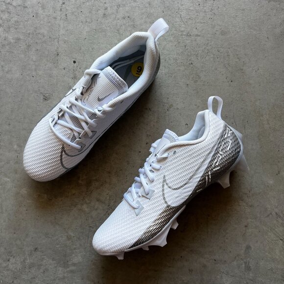 Nike Vapor Edge Speed 360 2 White Metallic Silver DA5455-102 Men's 9 Football - Picture 1 of 5